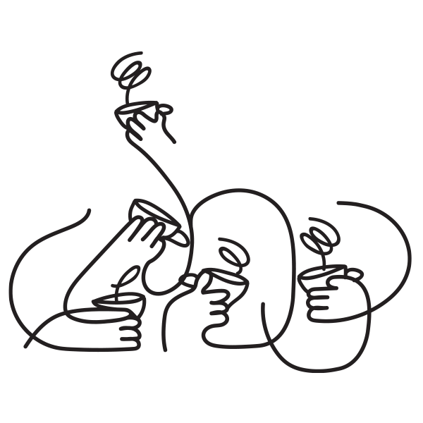 Ilustración comunidad Fórum del café